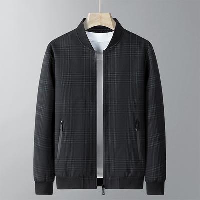 24 Übergangsjacke Herren Stehkragen Lässig Vaters Business Herren Vielseitiges Oberteil