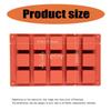 15 Cavity Square Silicone Molds Making Mousses Cake Molds Decorating Baking Tool for Making Chocolate Fondant Dessert