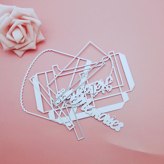 קופסת קרטון מתכת חיתוך מת DIY Scrapbook נייר כרטיסי יצירה סטנסיל תבנית