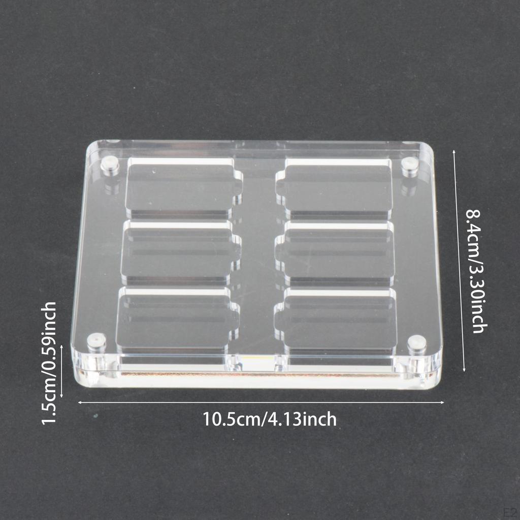 Acrylic Card Slot Storage Case, Lightweight Tabletop Decor, Portable, , Multifunctional, Compact