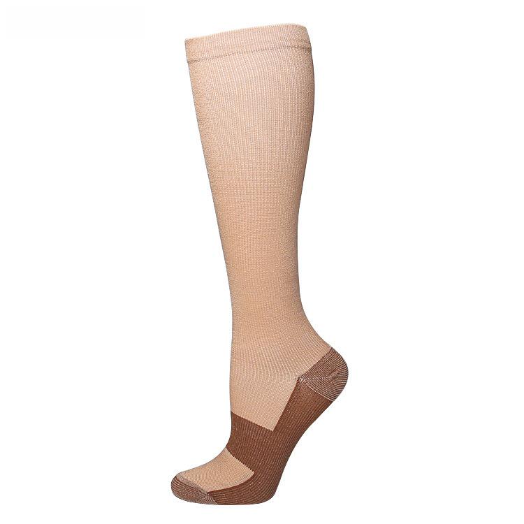 Solid Color Low-Pressure Compression Socks for Sports & Nurses