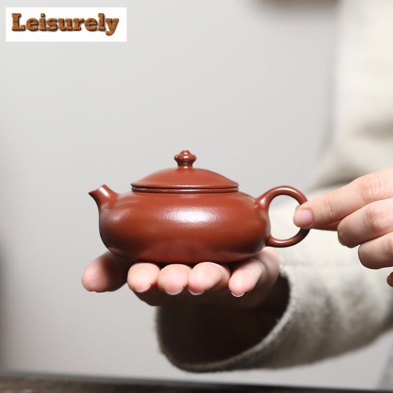 110ml Elegant Yixing Purple Clay Teapot Master Handmade Pot Raw Ore Zhu Mud Tea Making Kettle With Infuser Zisha Teaset Supplies