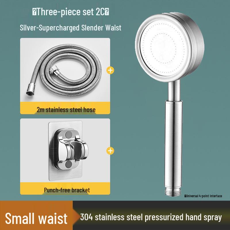 304 Stainless Steel Handheld Shower Head & Hose Set