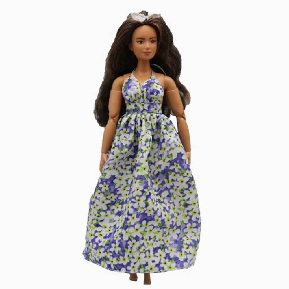 

Casual Wear Doll Hanging Neck Skirt Handmade Girl Dresses Clothes Floral Dresses for 30cm Doll 3