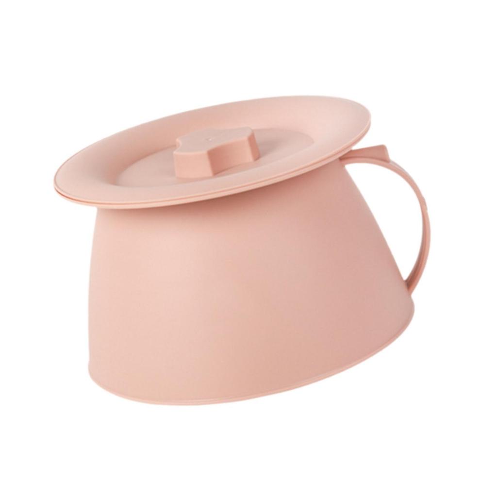 Home Spittoon Basin with Lid Easy to Clean Bedside Dresser Bucket Potty Urinal Pot for Bedroom
