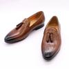 Fashion FELIX CHU Men's Genuine Leather Tassel Loafers Casual Dress Shoes Wedding Party Gentleman Street Style Fashionable