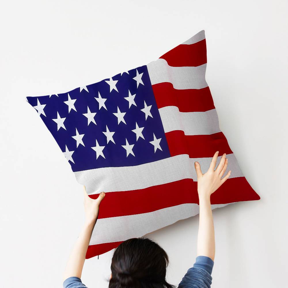 American Flag USA Maple Design Cushion Cover Happy Autumn Harvest decor Holiday Decorati Pillow Cover