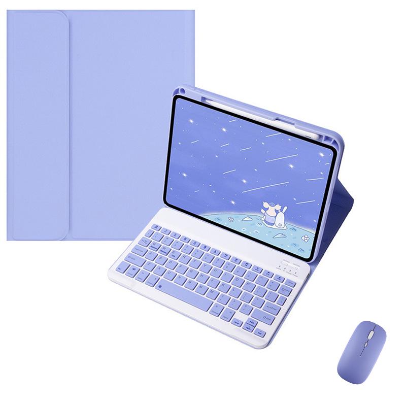 iPad 11th Gen Bluetooth Leather Keyboard Case with Pen Slot, 10.9 Inch