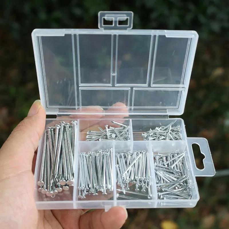 560/280pcs Carbon Steel Round Head Nail Tack for Jewelry Box Hinge Flat-Head Nails Antique Brass Fastener Pushpin Hardware Tools