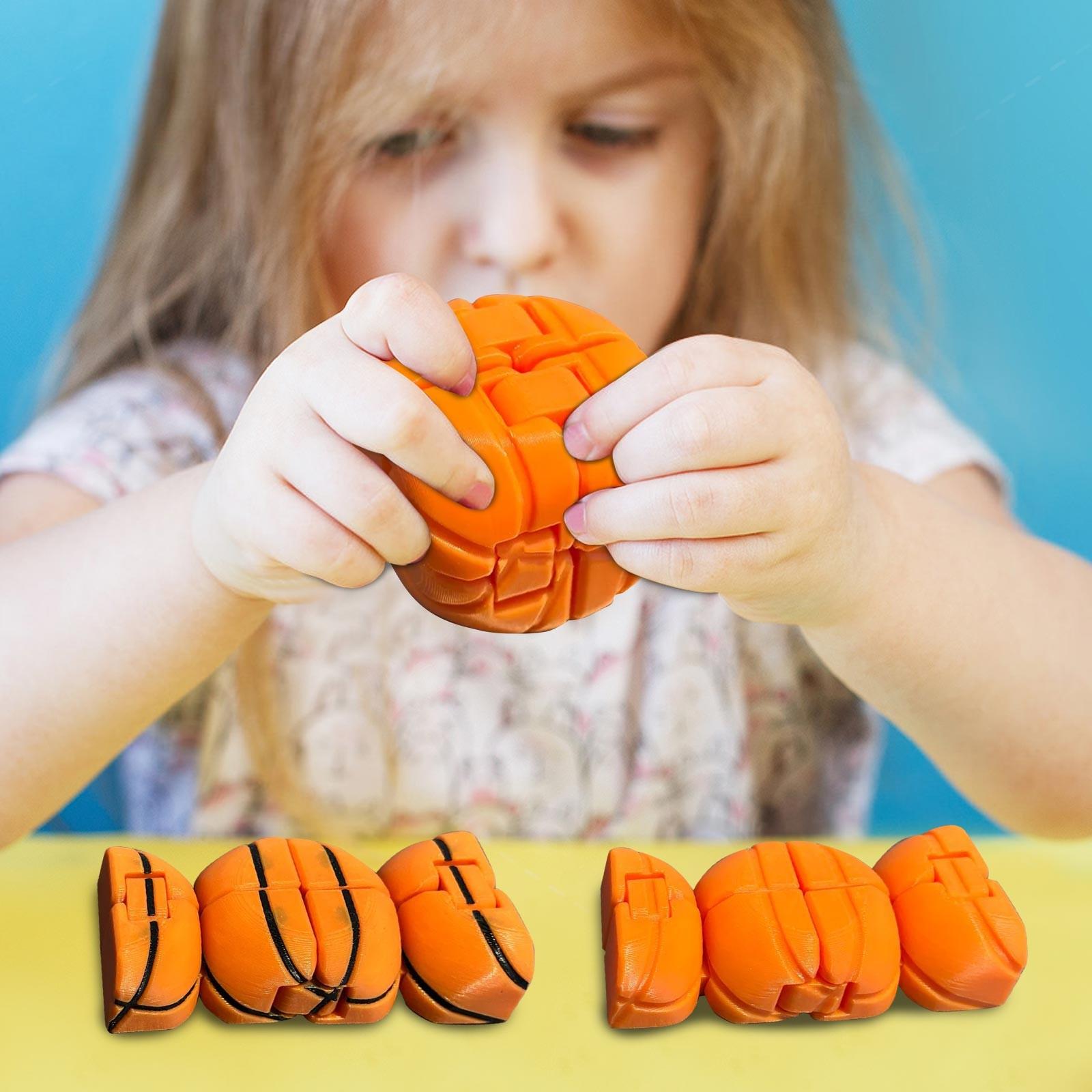 Stress Relief Basketball, 3d Printed Toy, Great Gift For Kids And Adults Sensory Stress Relief Toy, ADHD And Desk Toy, Desk Toy, Gift One Size