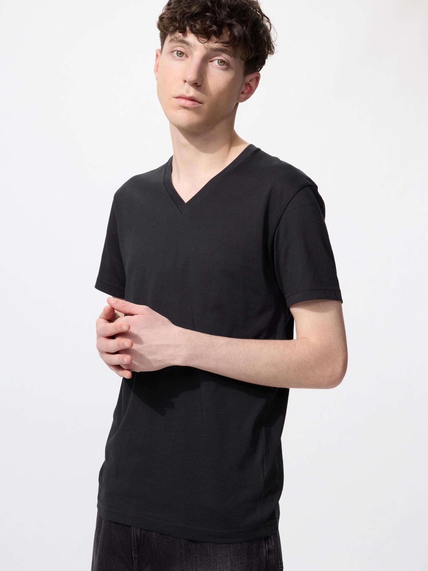 

Футболка Uniqlo с V-образным вырезом Dry 09 BLACK/UNISEX XS