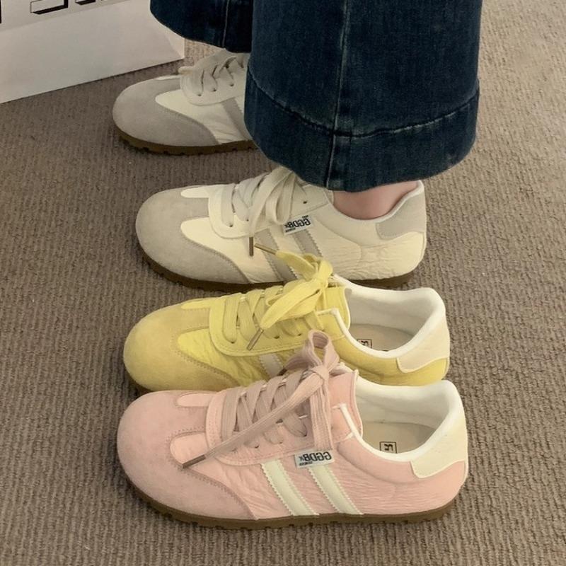 Yellow Women's Shoes, New Spring and Summer Flat-bottomed Versatile Little White Sports and Leisure Board Shoes