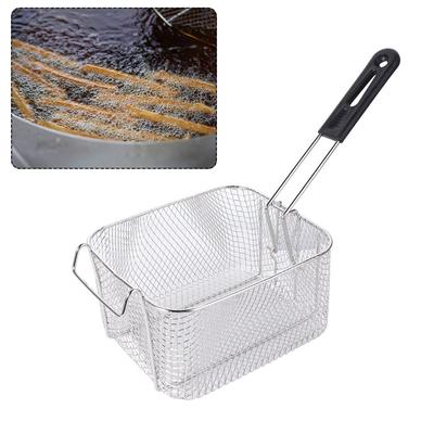 Nerezová hluboká fritéza Nepřilnavá nádoba na jídlo na kempování Vysoce kvalitní košík do fritézy Sraz