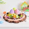 Handcrafted Easter Egg for For NEST Woven Vine Tabletop Ornament Foam Craft with Pine Cone Accents Multicolor 19.5 19.5 10cm