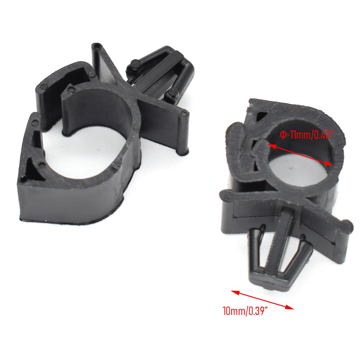 Attaches Câbles 185mm Noires, Pack De Fixations Pour Tuyaux Voiture - Clips Push, Universels, Neufs