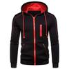 Cardigan Jacket Spring and Autumn New Zipper Hooded Sports Men's Color-blocking Fashionable Casual Long Sleeve Sweater