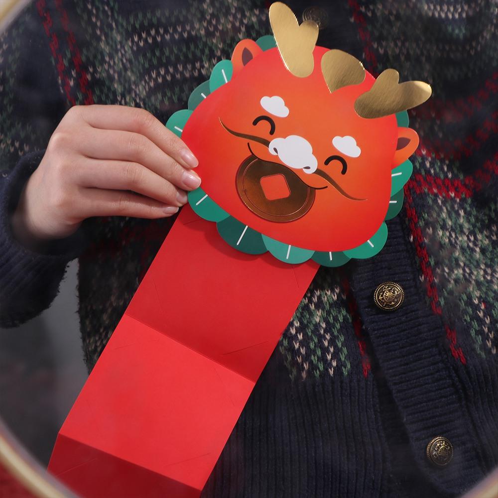 2024 Chinese Dragon Year Chinese Folding Red Envelope Spring Festival Supplies  Celebration Party