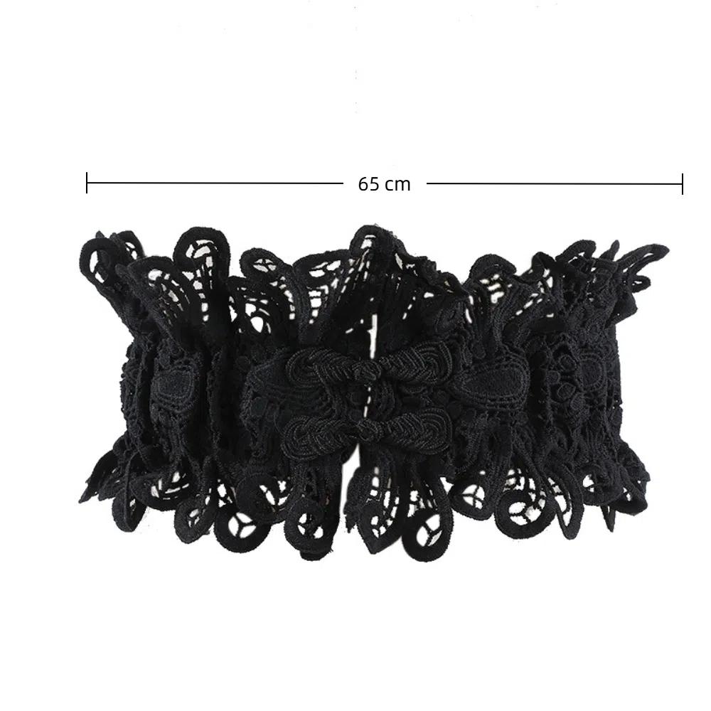 Enfärgad Klänning Midjeband Tyg Dekorativ Klänning Midjebälte Mode Brett Midjebälte