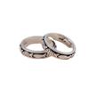 Retro Thai Silver Rotatable Fish Ring for Fashion and Stress Relief