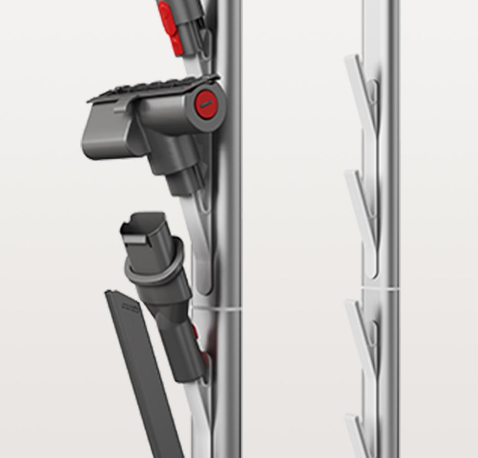 Satuo S3 Aluminium-Staubsaugerhalterung für Dyson V7, V8, V10, V11, V15 und V12 Slim, Staubsaugerständer mit Aufbewahrungsmöglichkeit