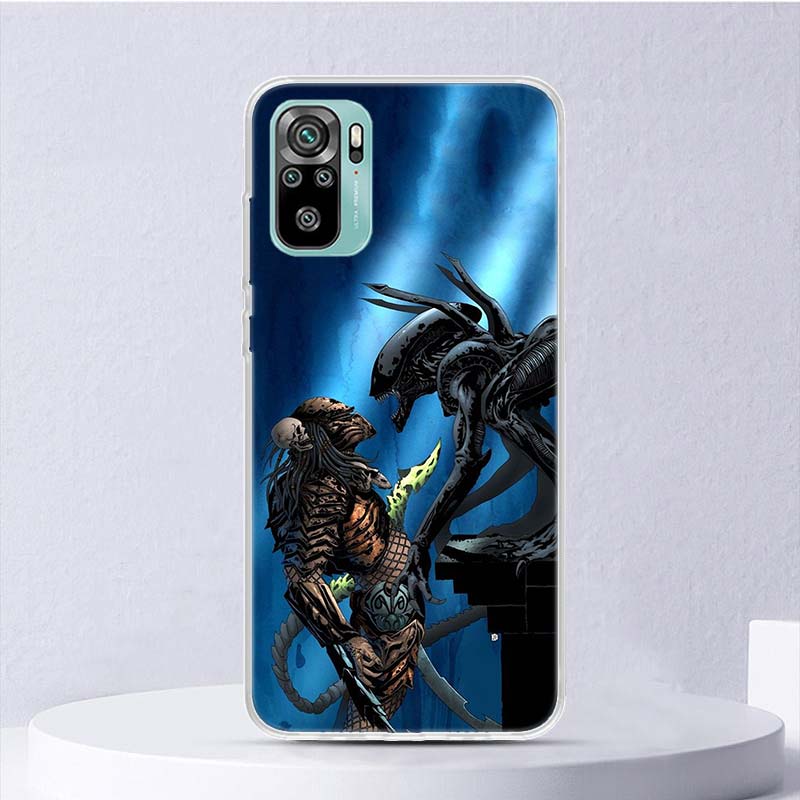 Alien Vs Predator Painted Soft Case For Xiaomi Redmi Note 14 13 12S 11S 10S 12 Pro Plus Phone Cover 11 10 11E 11T Note14 Shell C