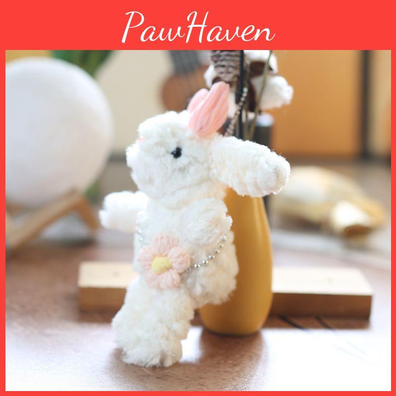Rabbit Cute Plush Doll Stuffed Animal Keychain Bag Charm Gift For Kids Girls