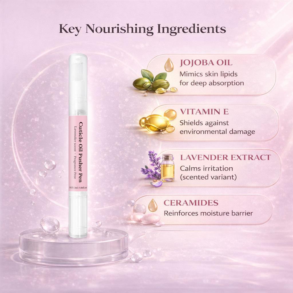 Cuticle Oil Pen 2ml, Nail Care Repair Nourishing Pen, Soften & Push Back Cuticles, Portable Nail Tool