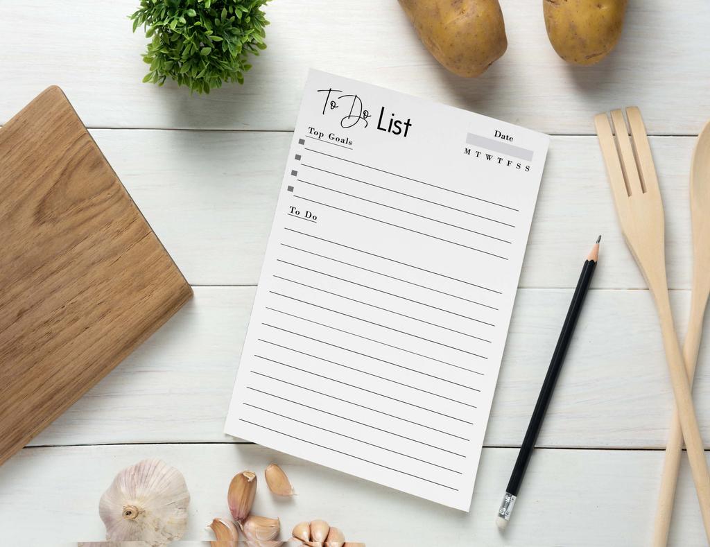 Inkdotpot 2er-Pack undatierte Notizblöcke mit Tagesplanerliste, Notizblock mit To-Do-Liste, Abreißlistenblock - Organizer - Terminplaner - Aufgaben organisieren (50 Blatt