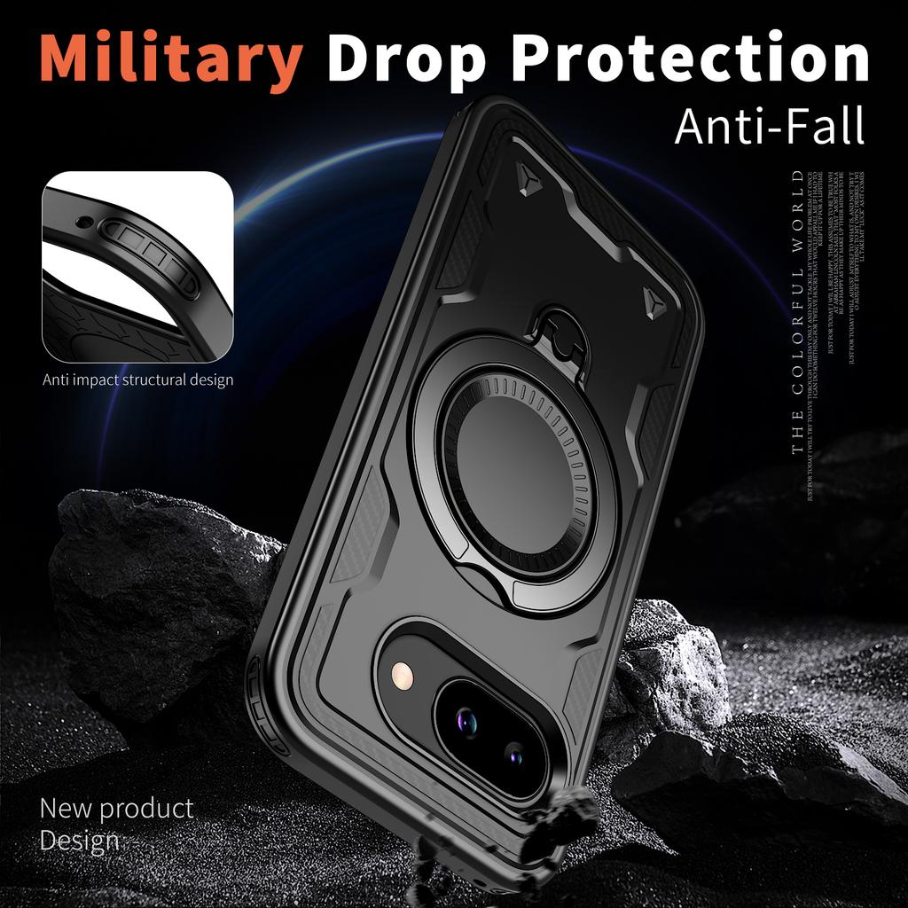 Luxury 360 ° Rotating Metal Ring Case for Google Pixel 10 Pro XL 5G Pixel9 Pixel 9 Pro 9A Pixel10 Shockproof Cover