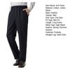 High Waist Zipper Button Fly Pockets Men Pants Summer Solid Color Straight Fit Casual Business Pants
