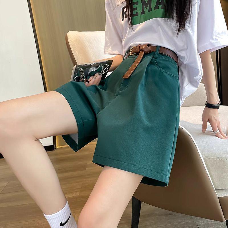

2025 Korean Style Women s High-Waisted Slimming A-Line Wide-Leg Casual Capris S for 37.5-45 kg