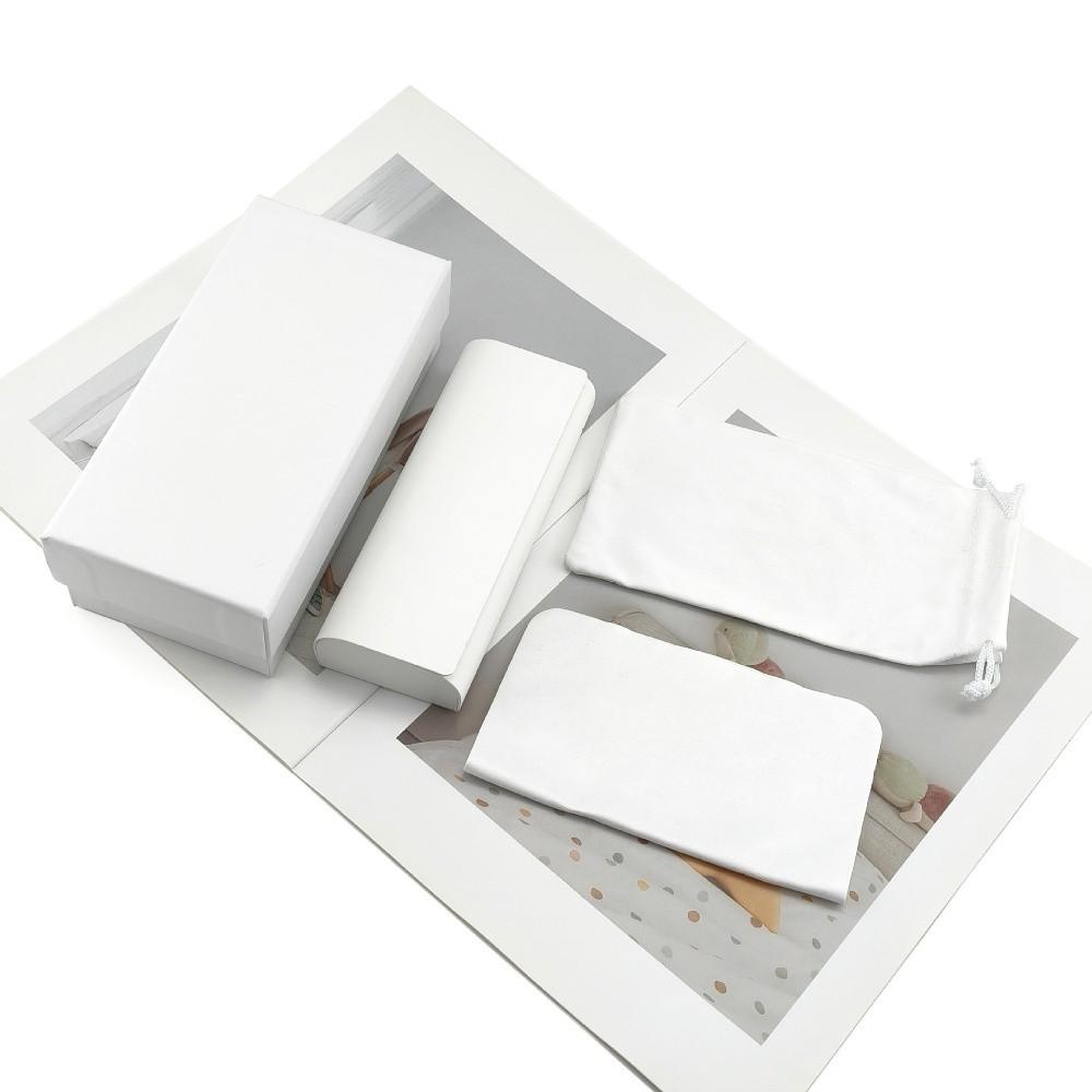 4Pcs/Set White Glasses Case PU Leather Glasses Storage Box Portable Sunglasses Case  Outdoor
