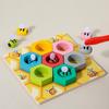 Montessori Beehive Color Recognition Game for Ages 0-3: Parent-Child Educational Toy with Grasping Clip and Little Bees