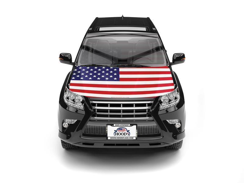 HOOD's Flags Premium American Flag Hood Cover – Stretchable