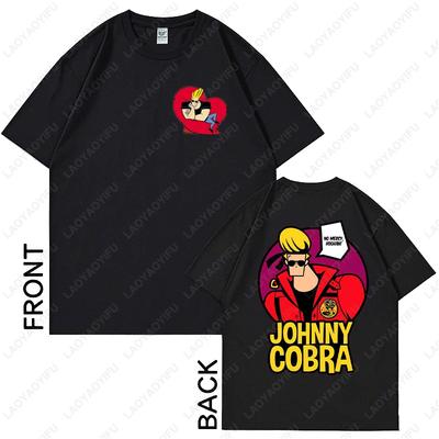 Vintage Johnny CartoonGraphic Retro 80s Anime Fashion TShirt Hipster Nostalgia Tees Unisex Women Cotton Tops Funny Y2k Streetwear