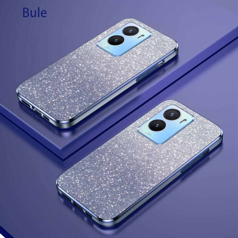 For VIVO Y35 2022 Luxury Electroplated Glitter Phone Case For Vivo Y35 2022 Case Shockproof Clear Soft TPU Back Protective Cover