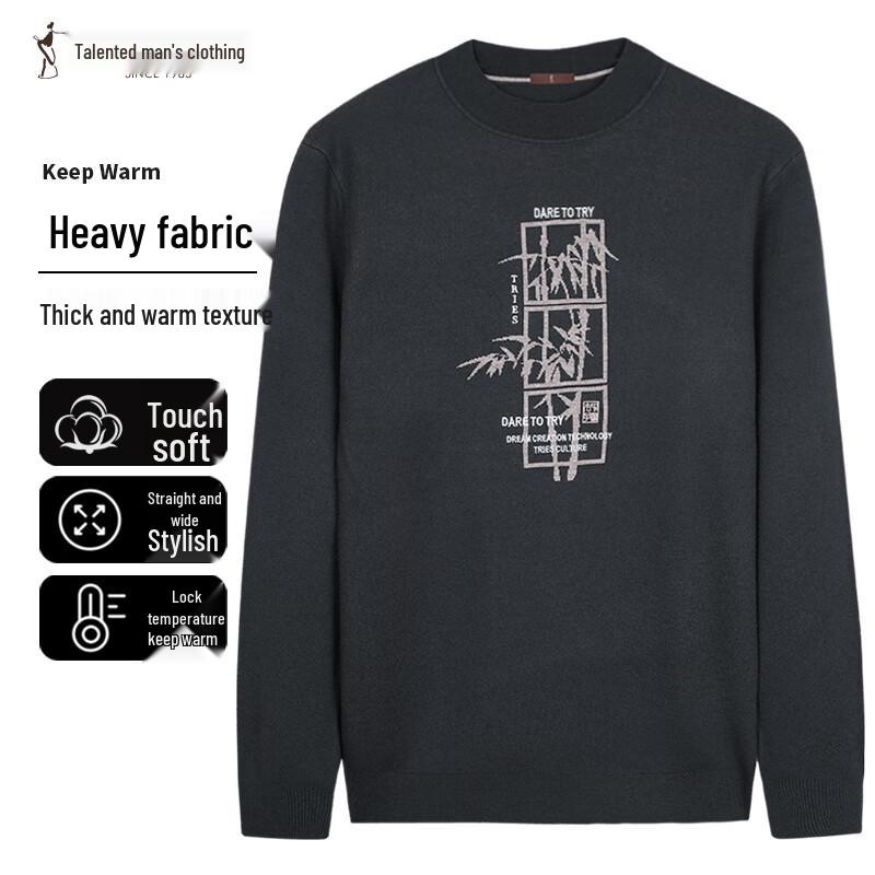 

Caizi Men s Floral Jacquard Pullover Sweater L