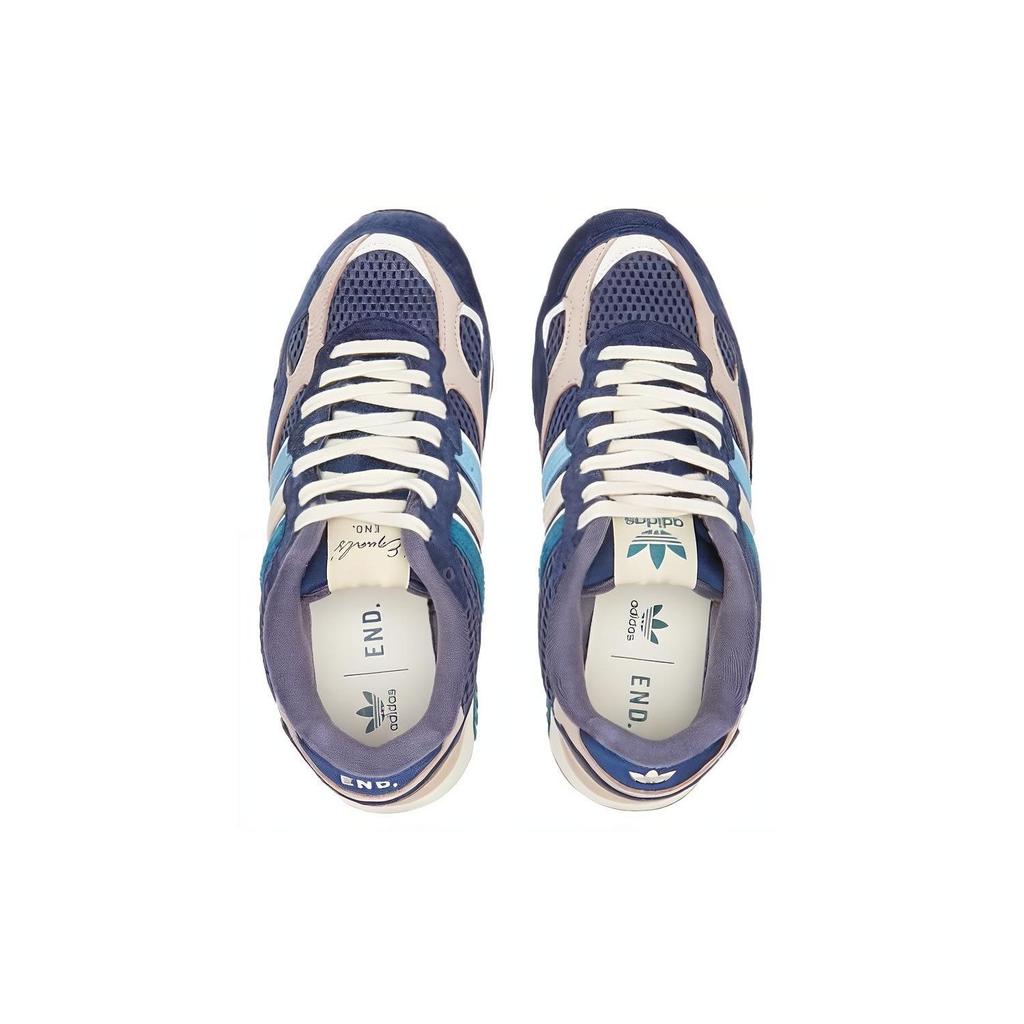ENDE. x adidas Torsion Super Equals - Marineblaue Unisex-Sneaker Blue Legend-Earth Black ID7588