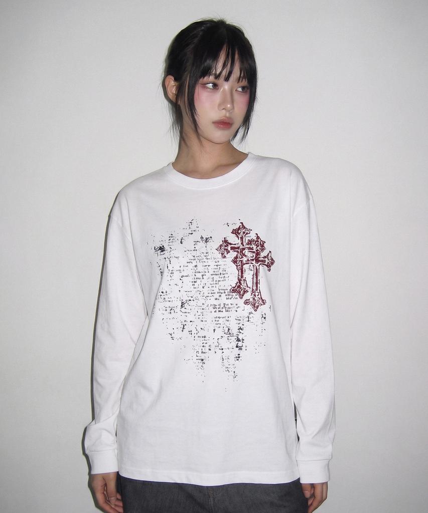 KITSCHEERY Relic Cross Long Sleeve (White)