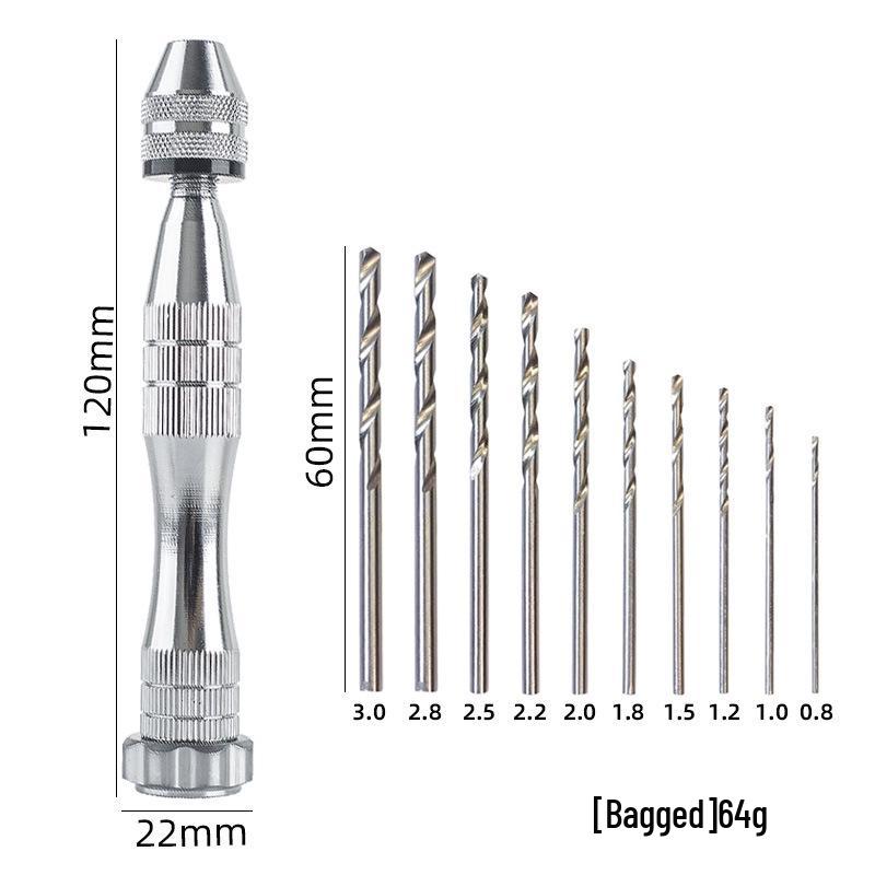 Wenge Wood Hand-Twisted Mini Drill for Precision Carving and Punching