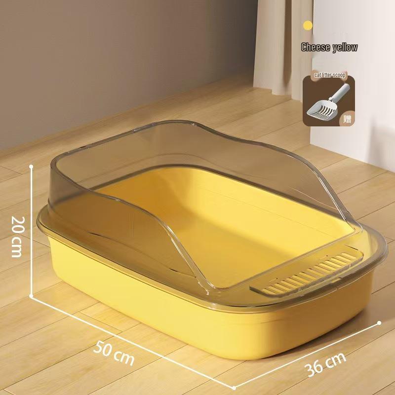 Large Anti-Splash Open Cat Litter Box