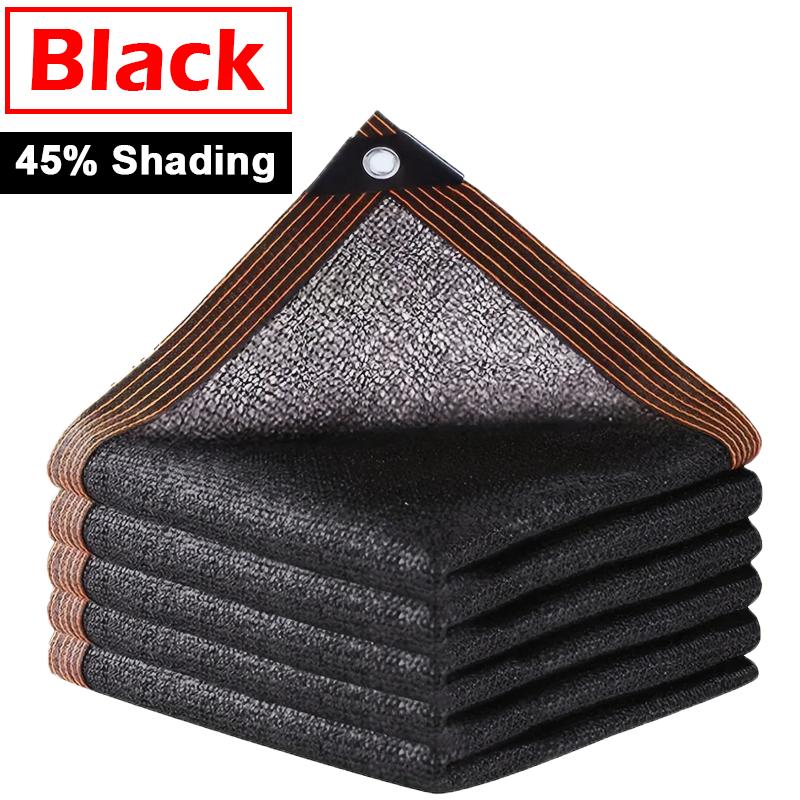 45% Shading Garden Plants Sun Shelter UV Resistant Greenhouse Shading Cover Lightweight Sunshade Net Outdoor Awning (Black,1x2m) чёрный