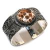 Natural Spessartine Gemstone 925 Sterling Silver Cuff Bangle Adjustable ETC-14486