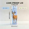 1PC Forest Deer Animal 750ml Color Plastic Sports Water Bottle Leakproof Flip Straw Lid Suitable for Sports Office Home Use