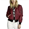 Spring Autumn Women Jackets Fashion Basic Bomber Jacket Streetwear Long Sleeve Coat Solid Color Casual Outerwear