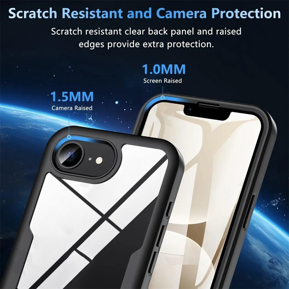 360 Full Body Cover For iPhone 16 15 14 13 12 11 Pro Max 7 8 Plus SE 2 3 16E Built In Screen Protector Silicone Protective Case