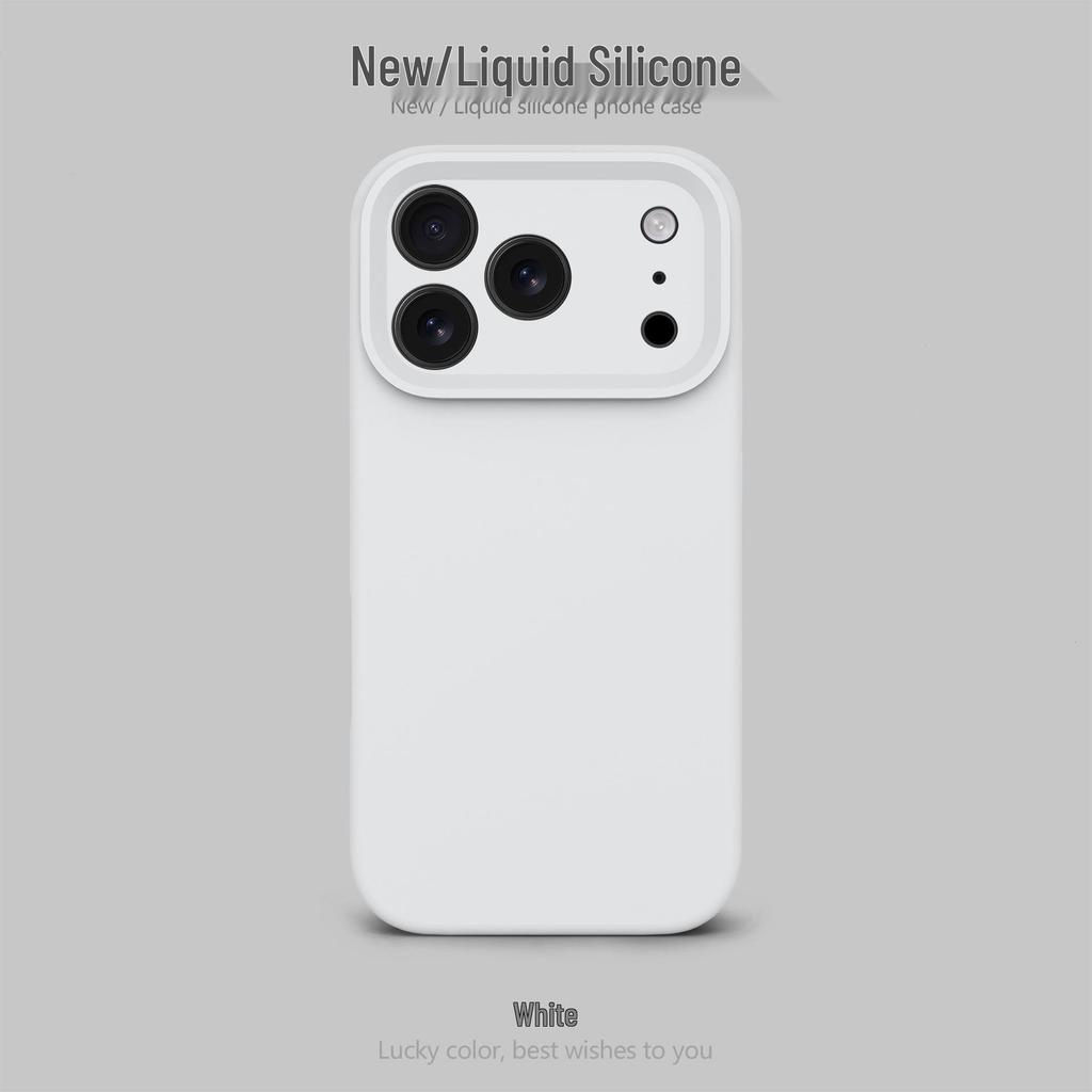 Flüssiges Silikon Airbag Sturzsichere Handyhülle für Apple 17Promax - Einfarbig, Feine Lochdesign für Frauen