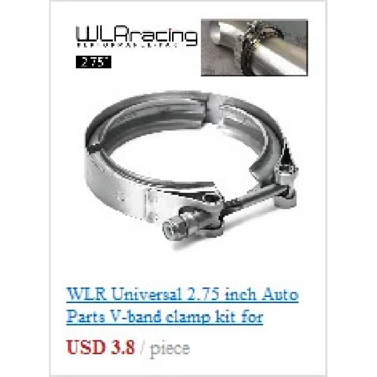 WLR - V Band Exhaust Clamp 2.5 inch 3 inch 63mm 76mm Exhaust Male And Female Flange Vband Clamp V-Band Muffler Clamp