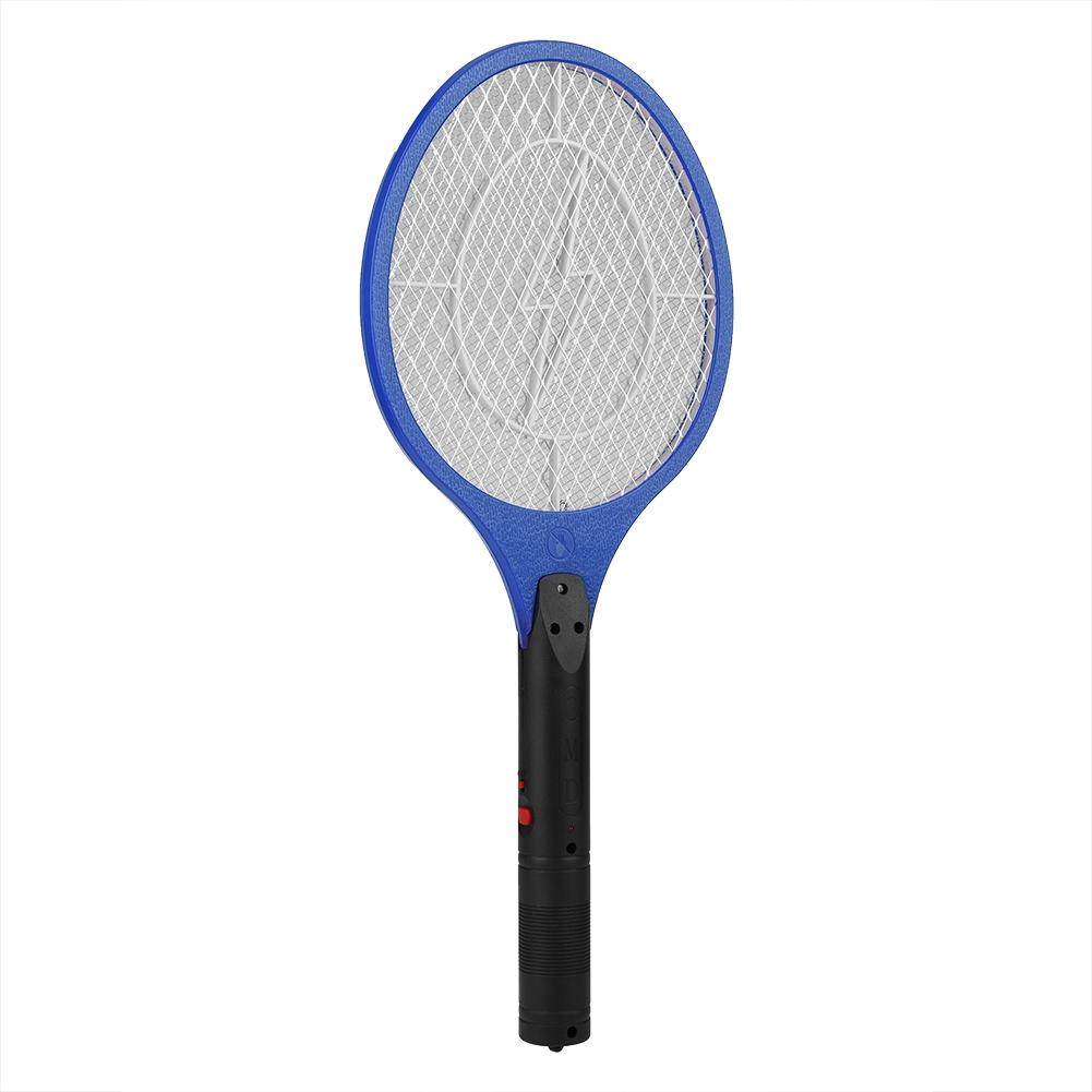 Cordless Rechargeable Electric Fly Mosquito Swatter Bug Zapper Racket Insects Killer Blue