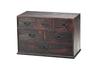 Nakatani Brothers Co., Ltd. Wooden Three-Tier, Six-Drawer Chest of Drawers, Burnt Paulownia Wood, 37-5810